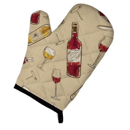 Carolines Treasures Red and White Wine Oven Mitt BB5196OVMT